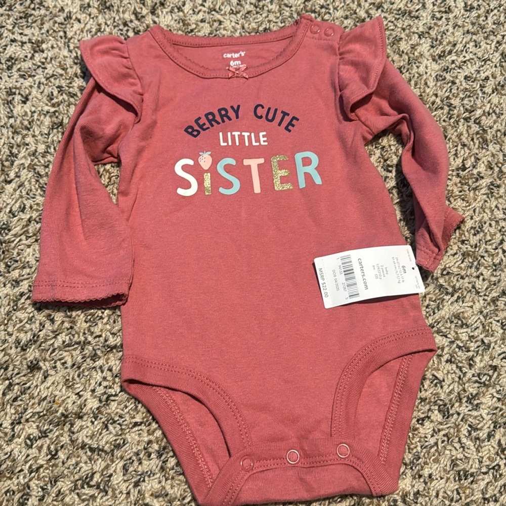 BNWT CARTERS SISTER ONESIE
